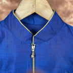 Cut Piece Fashion Royal Blue Coloured Silk Ready to Wear Blouse - kapda Tailor | Grocsy