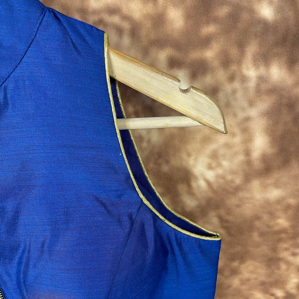 Cut Piece Fashion Royal Blue Coloured Silk Ready to Wear Blouse - kapda Tailor | Grocsy