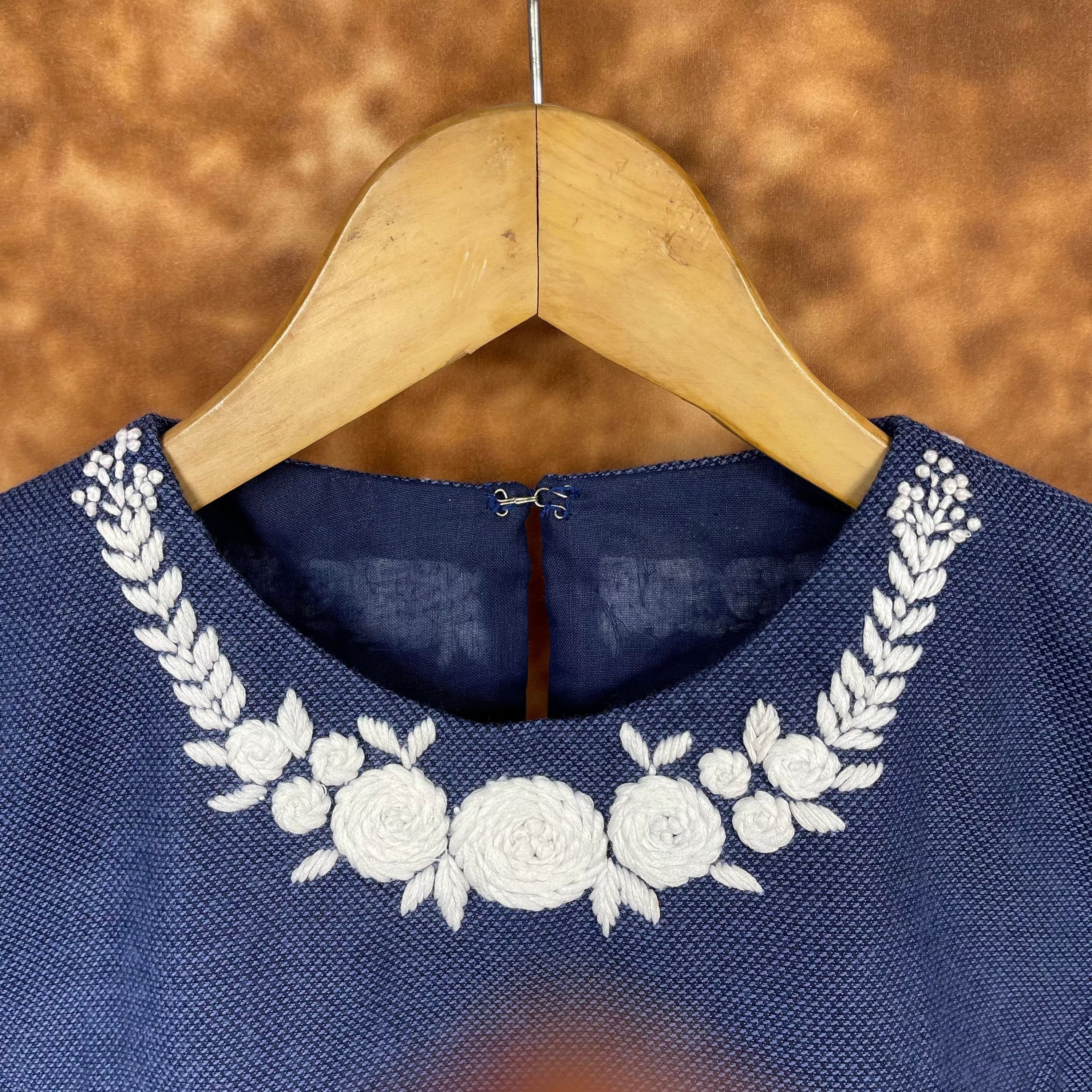 Jardosi Justajoo Blue Coloured Cotton Ready to Wear Blouse - kapda Tailor | Grocsy