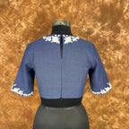 Jardosi Justajoo Blue Coloured Cotton Ready to Wear Blouse - kapda Tailor | Grocsy