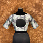 Festive Rush Grey Coloured Silk Ready to Wear Blouse - kapda Tailor | Grocsy