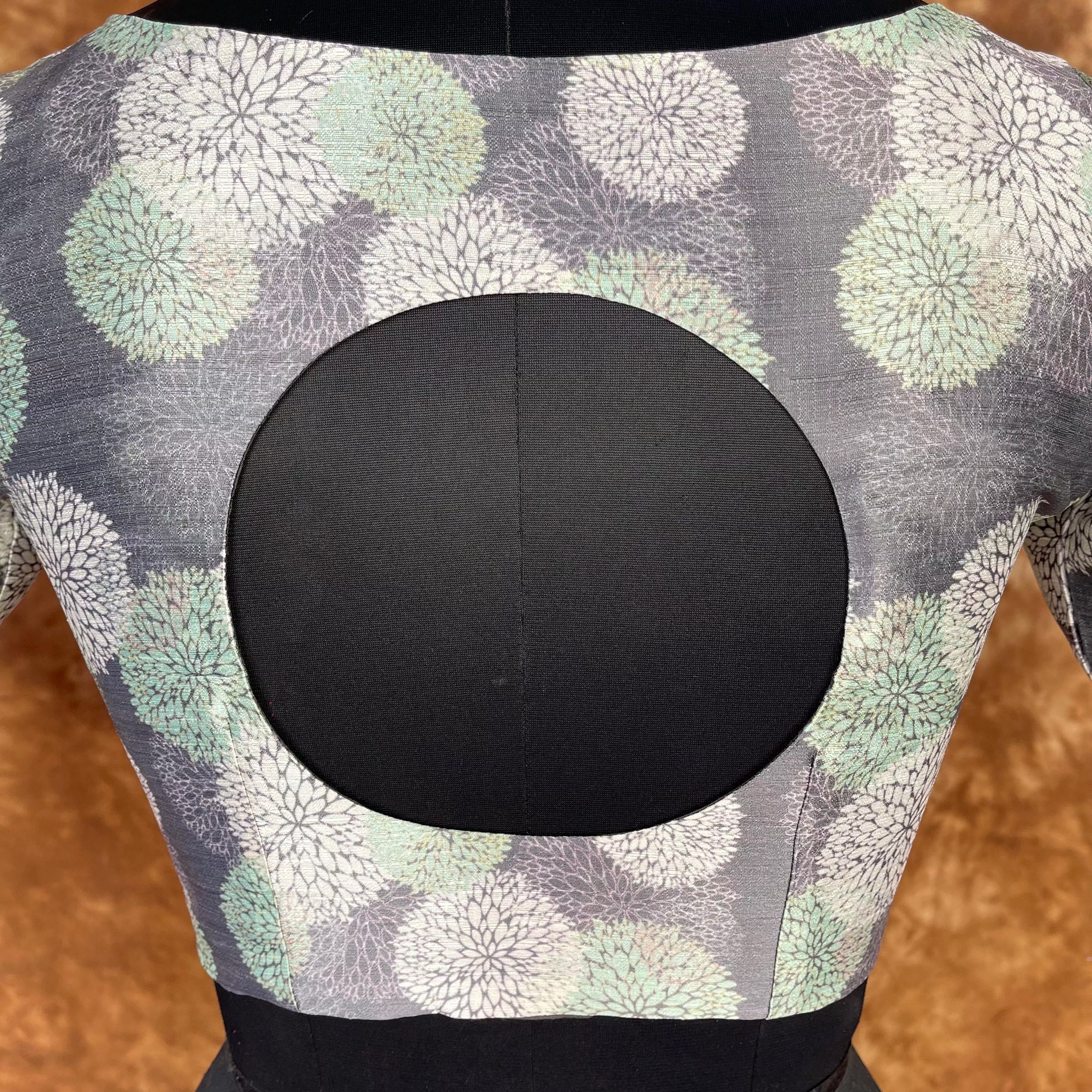 Festive Rush Grey Coloured Silk Ready to Wear Blouse - kapda Tailor | Grocsy