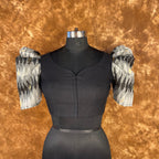 Aurora Black Black Coloured Cotton / Chanderi Ready to Wear Blouse - kapda Tailor | Grocsy