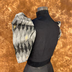 Aurora Black Black Coloured Cotton / Chanderi Ready to Wear Blouse - kapda Tailor | Grocsy