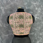 Parchment Pink Pink Coloured Net With Embroidrey Ready to Wear Blouse - kapda Tailor | Grocsy