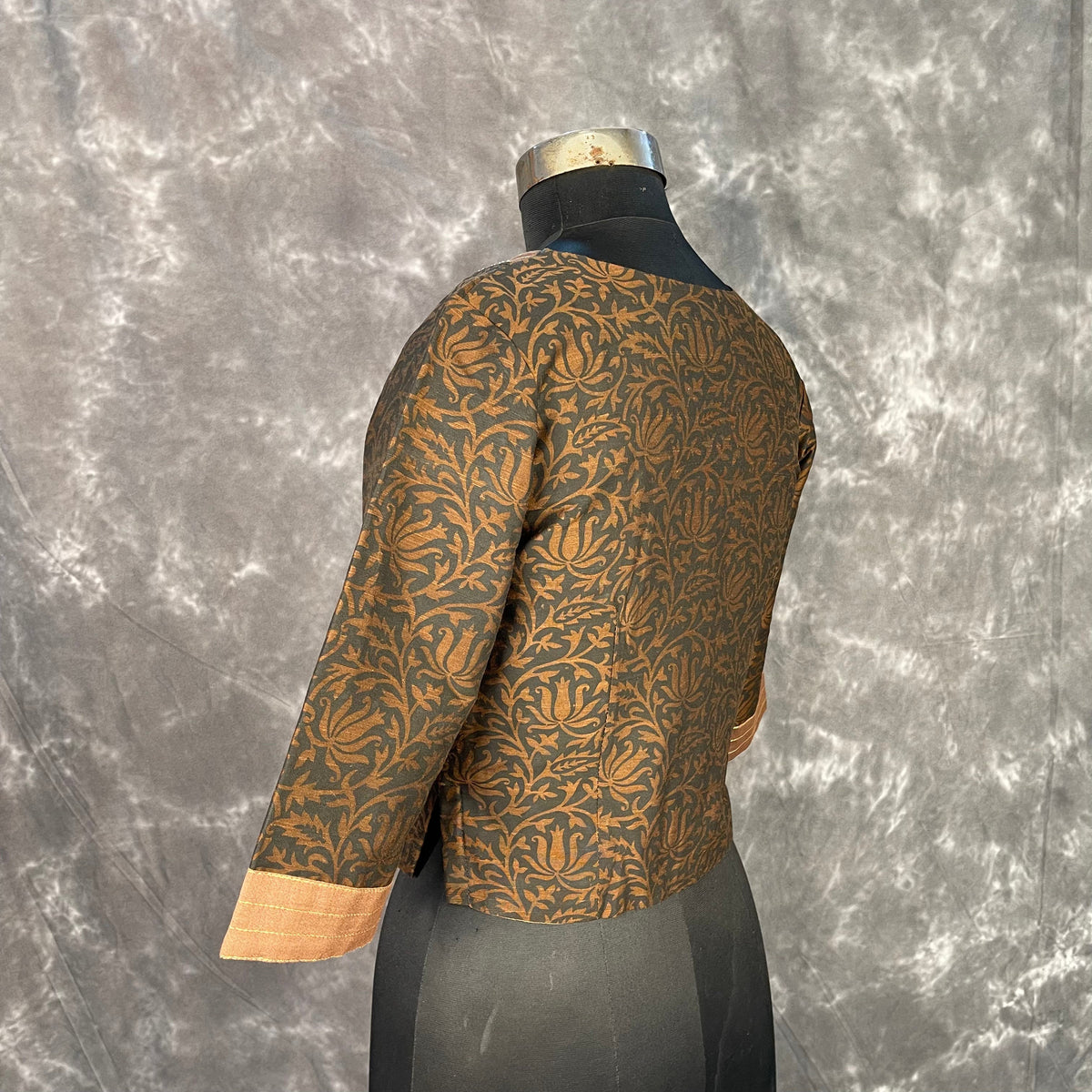 Wood Wish Brown Coloured Cotton Silk Ready to Wear Blouse - kapda Tailor | Grocsy