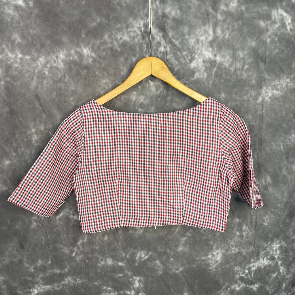 Asymmetric Symmetry Multi Color Coloured Cotton Ready to Wear Blouse - kapda Tailor | Grocsy