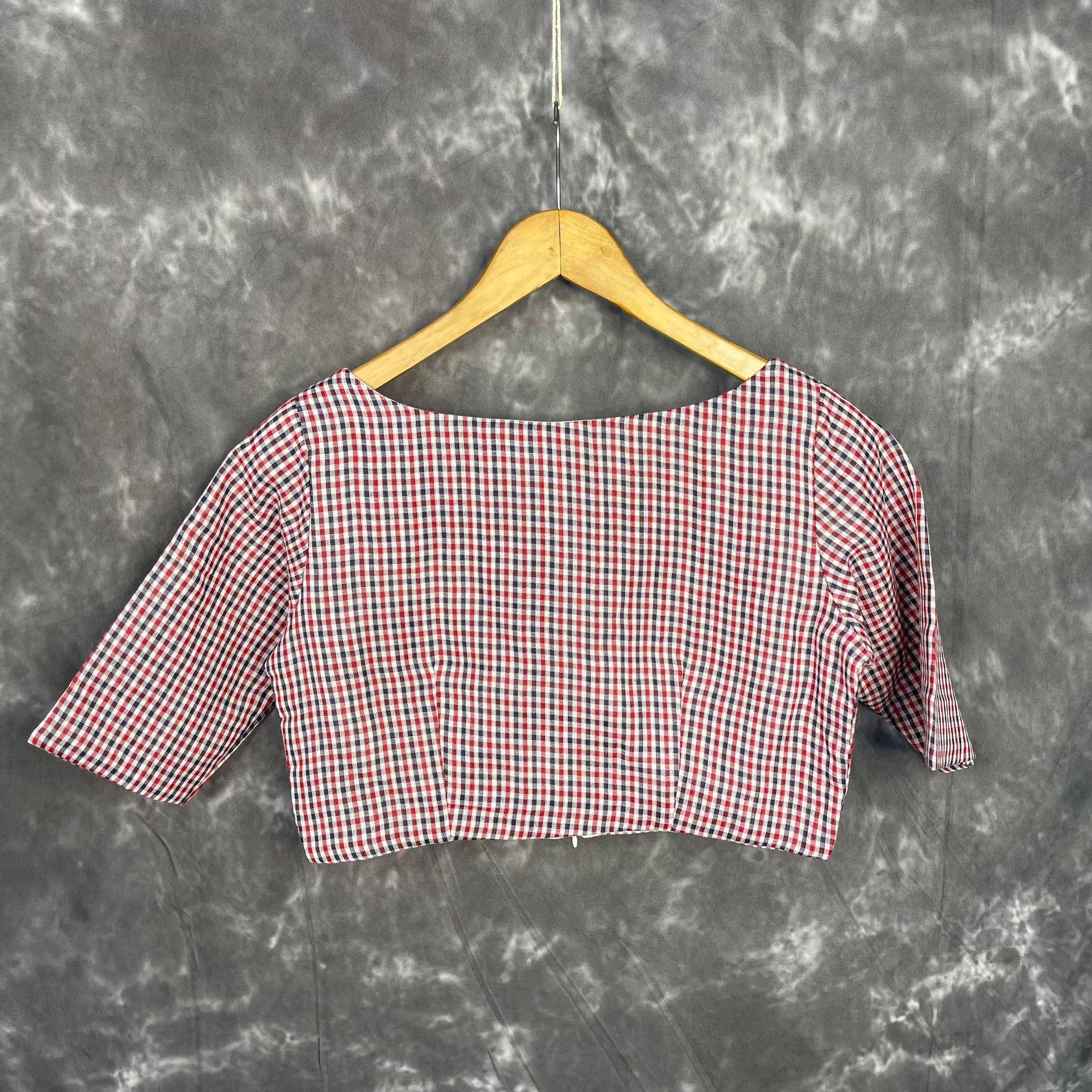 Asymmetric Symmetry Multi Color Coloured Cotton Ready to Wear Blouse - kapda Tailor | Grocsy