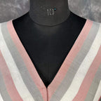 Funky Fusion Multis Strip Color Coloured Chanderi Cotton Ready to Wear Blouse - kapda Tailor | Grocsy