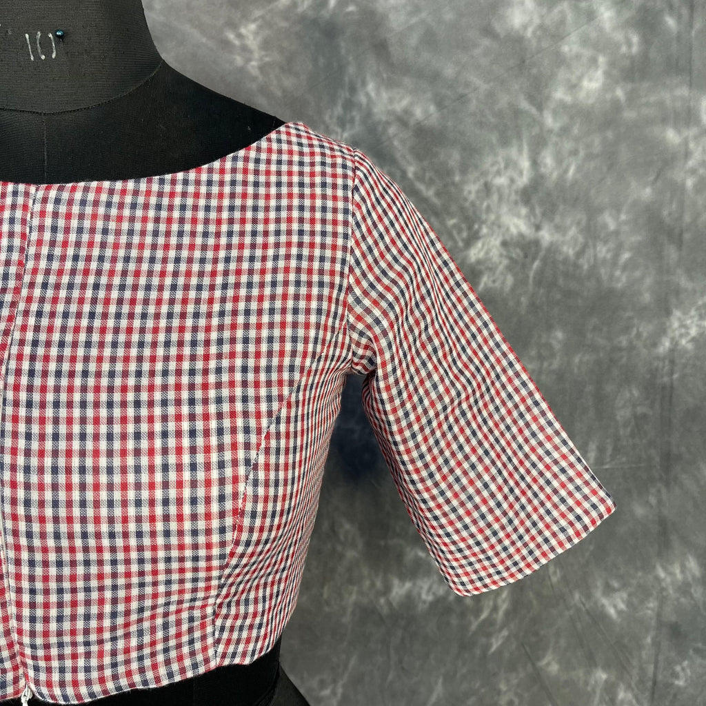 Asymmetric Symmetry Multi Color Coloured Cotton Ready to Wear Blouse - kapda Tailor | Grocsy