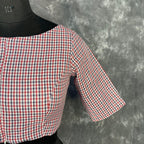 Asymmetric Symmetry Multi Color Coloured Cotton Ready to Wear Blouse - kapda Tailor | Grocsy