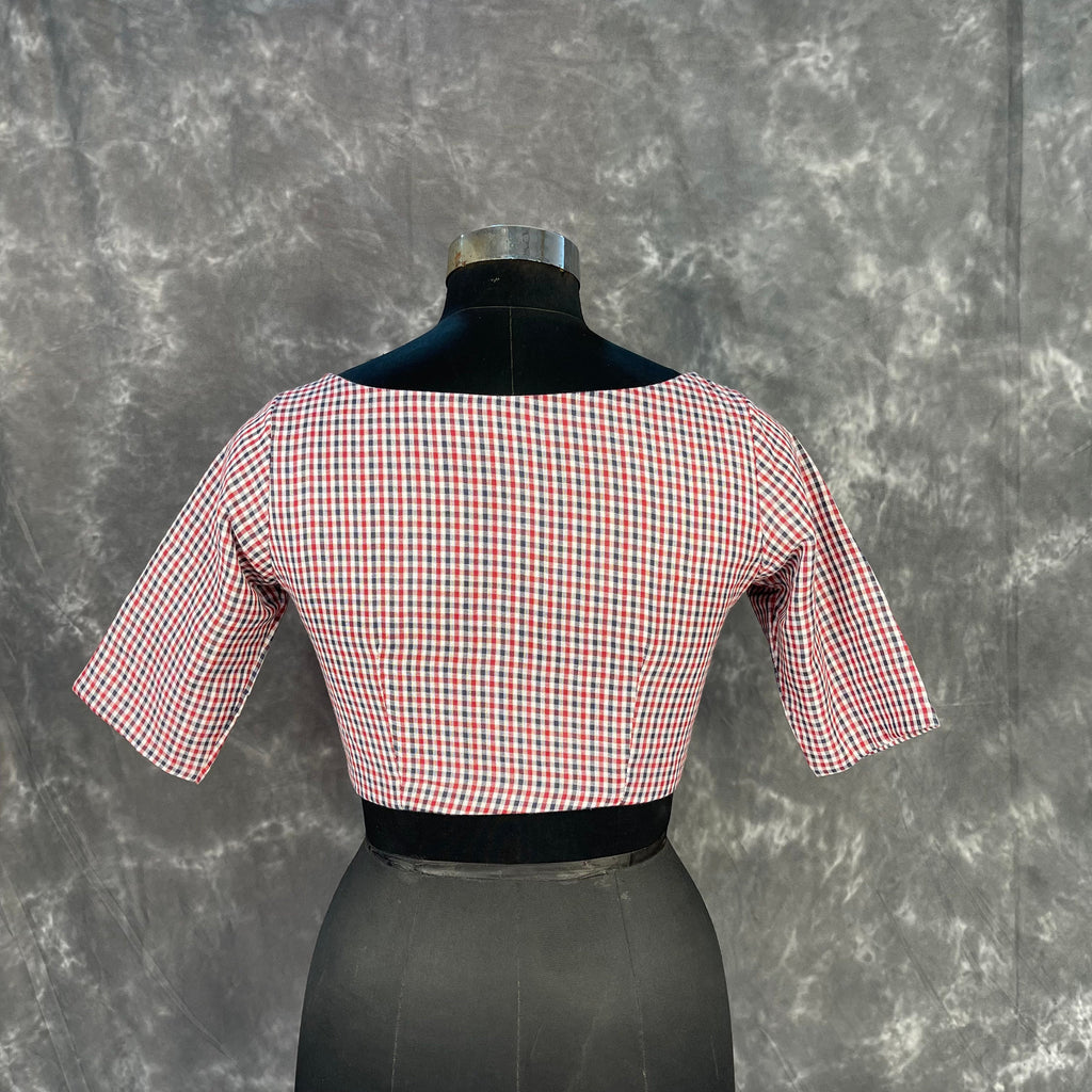 Asymmetric Symmetry Multi Color Coloured Cotton Ready to Wear Blouse - kapda Tailor | Grocsy