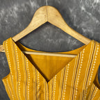 Ujla Savera Orange Coloured Cotton Printed Ready to Wear Blouse - kapda Tailor | Grocsy