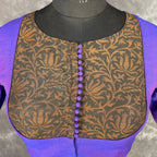 Greeky Blush Purple / Brown Coloured Cotto Silk/Cotton Silk Printed Ready to Wear Blouse - kapda Tailor | Grocsy