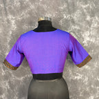 Greeky Blush Purple / Brown Coloured Cotto Silk/Cotton Silk Printed Ready to Wear Blouse - kapda Tailor | Grocsy
