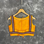 Mangalore Madness Orange Coloured Mangalore Isik/Khan Border Ready to Wear Blouse - kapda Tailor | Grocsy
