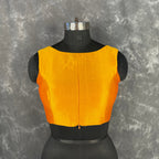 Mangalore Madness Orange Coloured Mangalore Isik/Khan Border Ready to Wear Blouse - kapda Tailor | Grocsy