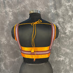 Mangalore Madness Orange Coloured Mangalore Isik/Khan Border Ready to Wear Blouse - kapda Tailor | Grocsy
