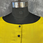 Kachha Nimboo Lemon Yellow Coloured Cotton /Jackard Ready to Wear Blouse - kapda Tailor | Grocsy