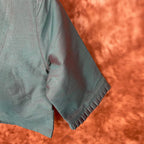Greesy Fashion Sage Green Coloured Silk Cotton Ready to Wear Blouse - kapda Tailor | Grocsy