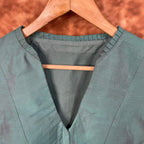 Greesy Fashion Sage Green Coloured Silk Cotton Ready to Wear Blouse - kapda Tailor | Grocsy