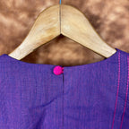 Nebula Fade Purple Coloured Handloom Cotton Ready to Wear Blouse - kapda Tailor | Grocsy