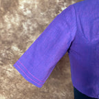 Nebula Fade Purple Coloured Handloom Cotton Ready to Wear Blouse - kapda Tailor | Grocsy