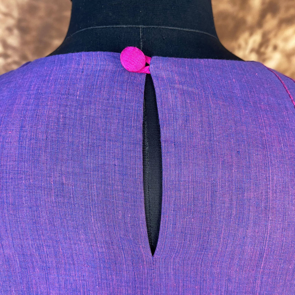 Nebula Fade Purple Coloured Handloom Cotton Ready to Wear Blouse - kapda Tailor | Grocsy