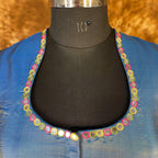 Aurelia Blue Blue Coloured Silk Ready to Wear Blouse - kapda Tailor | Grocsy