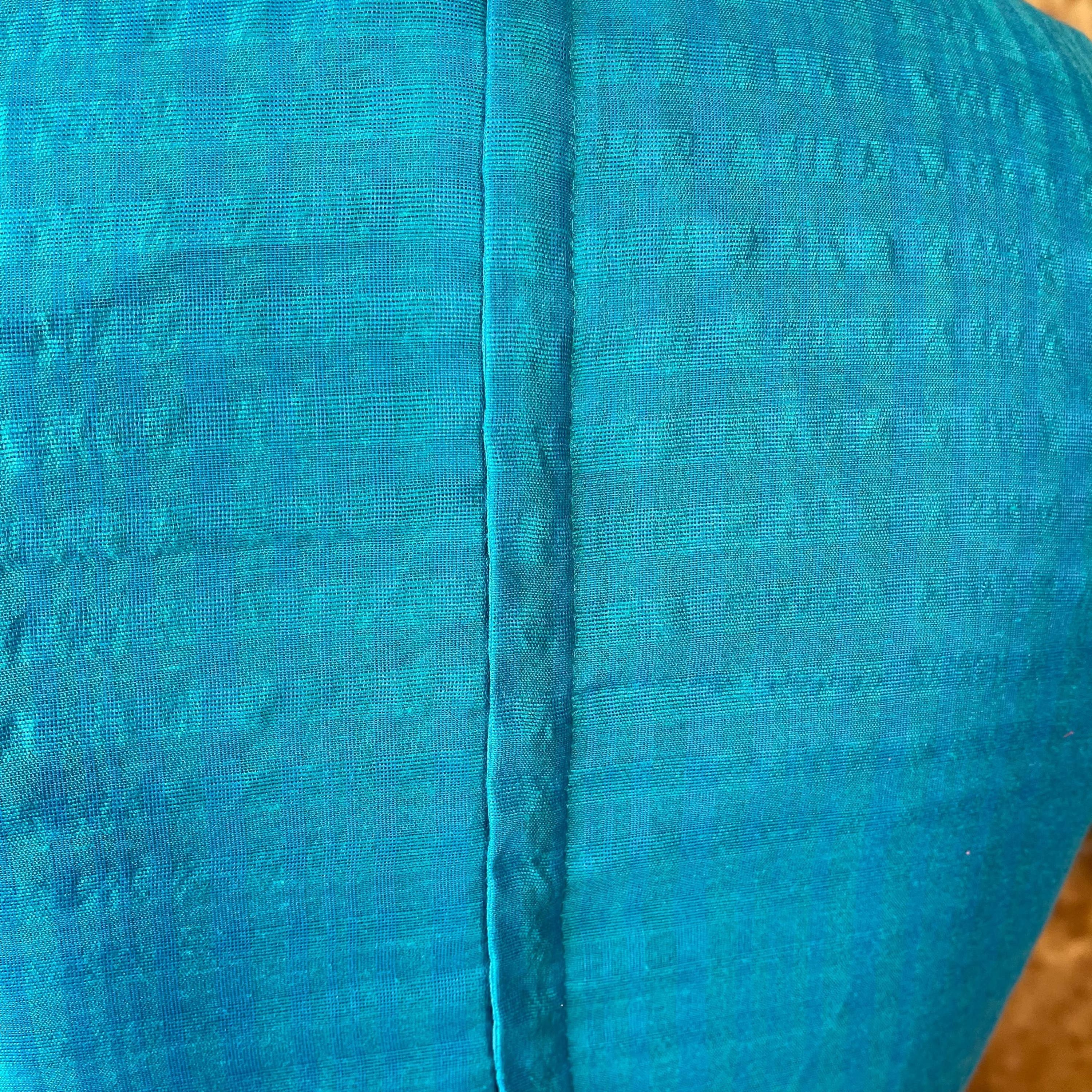 Streaks of Blue Light Blue Coloured Chanderi Silk Ready to Wear Blouse - kapda Tailor | Grocsy