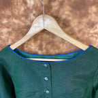 Hari Bhari Zindagi Green Coloured Chanderi Ready to Wear Blouse - kapda Tailor | Grocsy