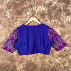 Khwaabon Ka Jharokha Blue Coloured Cotton Silk /Silk Ready to Wear Blouse - kapda Tailor | Grocsy