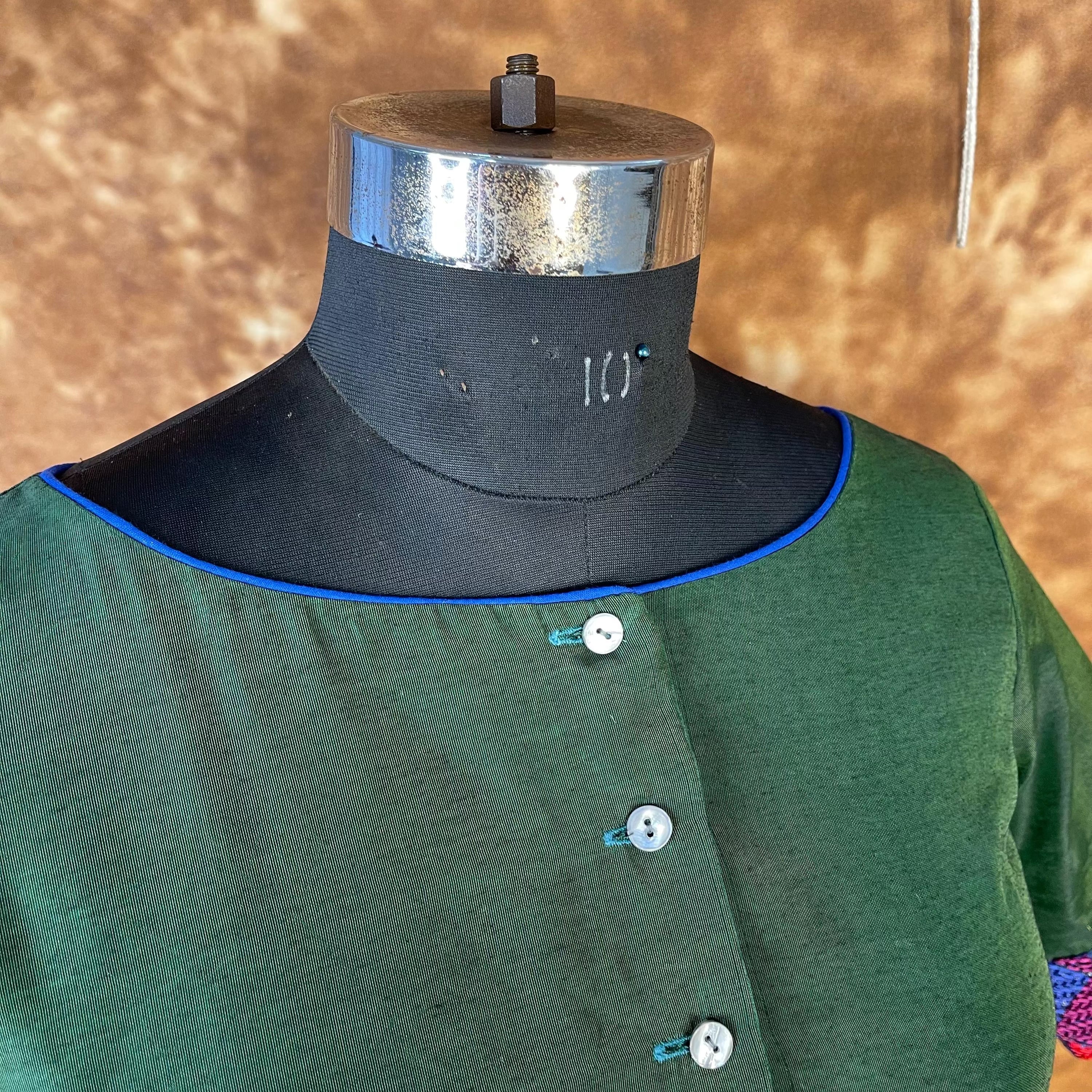 Hari Bhari Zindagi Green Coloured Chanderi Ready to Wear Blouse - kapda Tailor | Grocsy