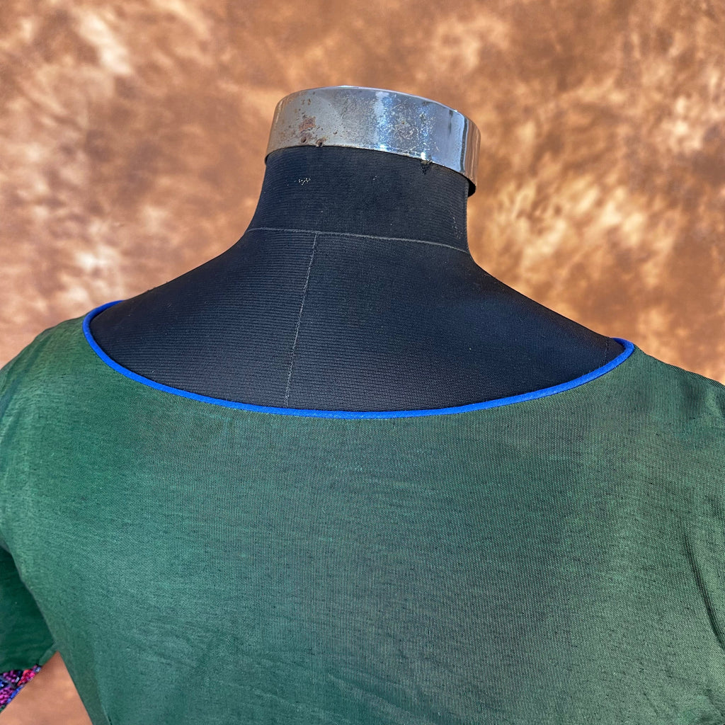 Hari Bhari Zindagi Green Coloured Chanderi Ready to Wear Blouse - kapda Tailor | Grocsy