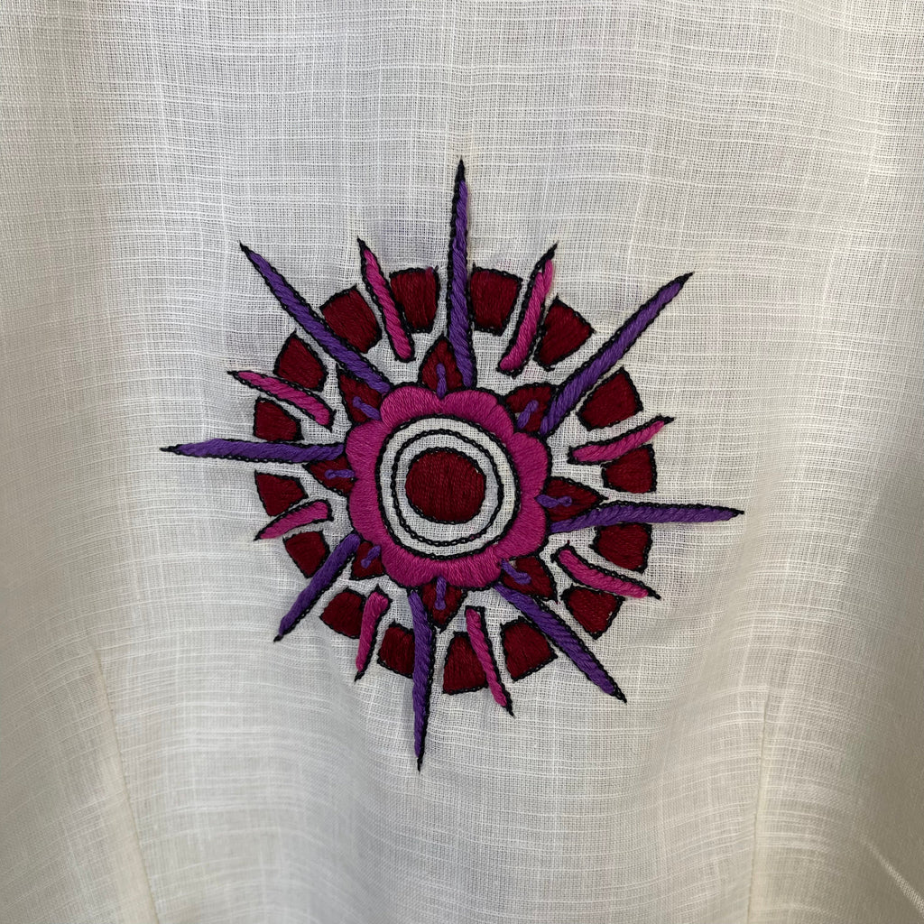 Jumaani Jashn Off White Coloured Slub Cotton Ready to Wear Blouse - kapda Tailor | Grocsy