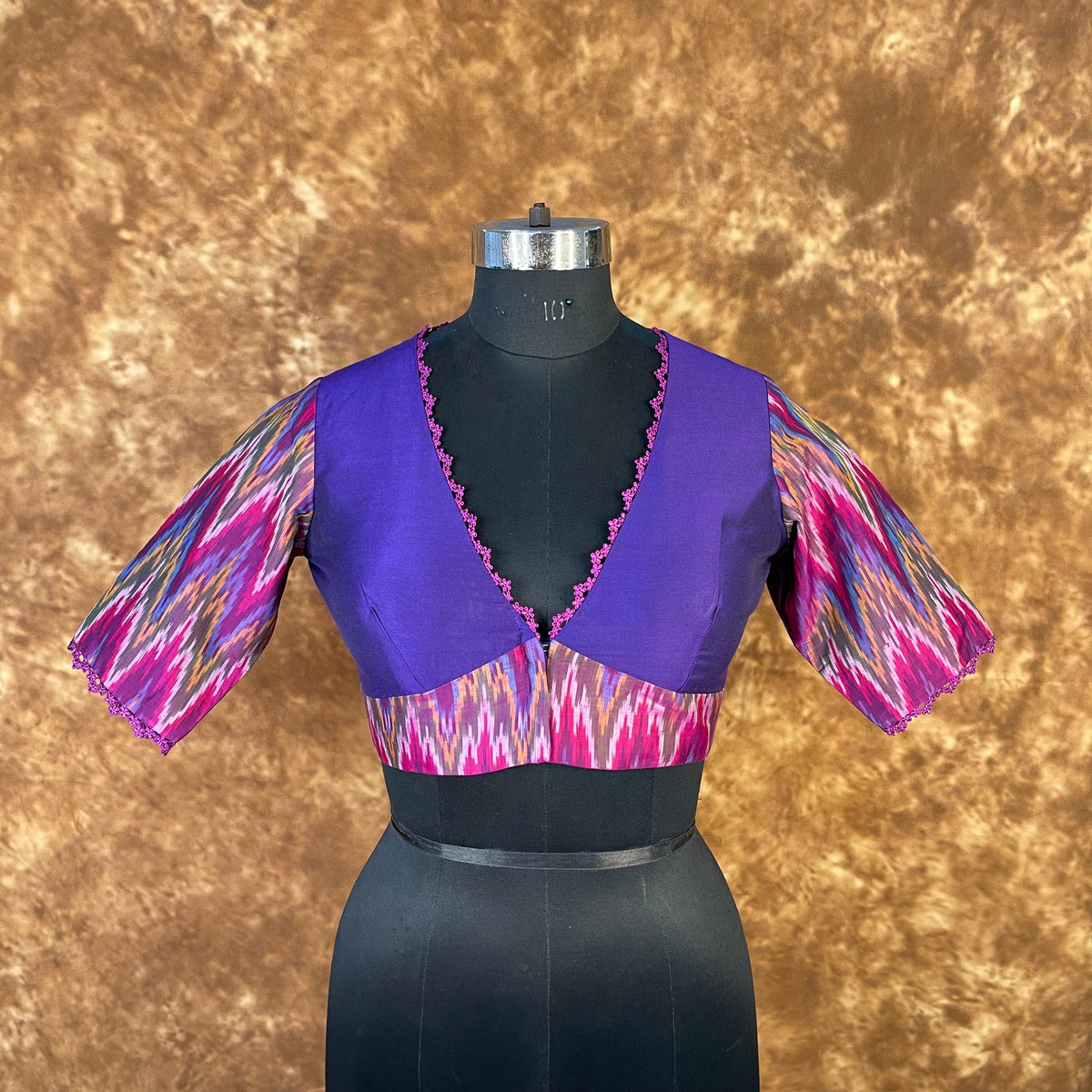Khwaabon Ka Jharokha Blue Coloured Cotton Silk /Silk Ready to Wear Blouse - kapda Tailor | Grocsy
