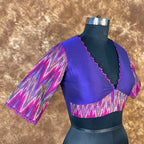 Khwaabon Ka Jharokha Blue Coloured Cotton Silk /Silk Ready to Wear Blouse - kapda Tailor | Grocsy