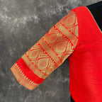 Suhaagan ki Laali Red Coloured Silk /Brocket Ready to Wear Blouse - kapda Tailor | Grocsy