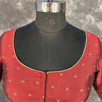 Matargashti Maroon Coloured Silk Ready to Wear Blouse - kapda Tailor | Grocsy