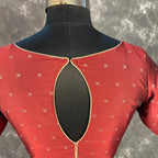 Matargashti Maroon Coloured Silk Ready to Wear Blouse - kapda Tailor | Grocsy