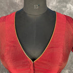 Ehsaas Maroon Coloured Silk Ready to Wear Blouse - kapda Tailor | Grocsy