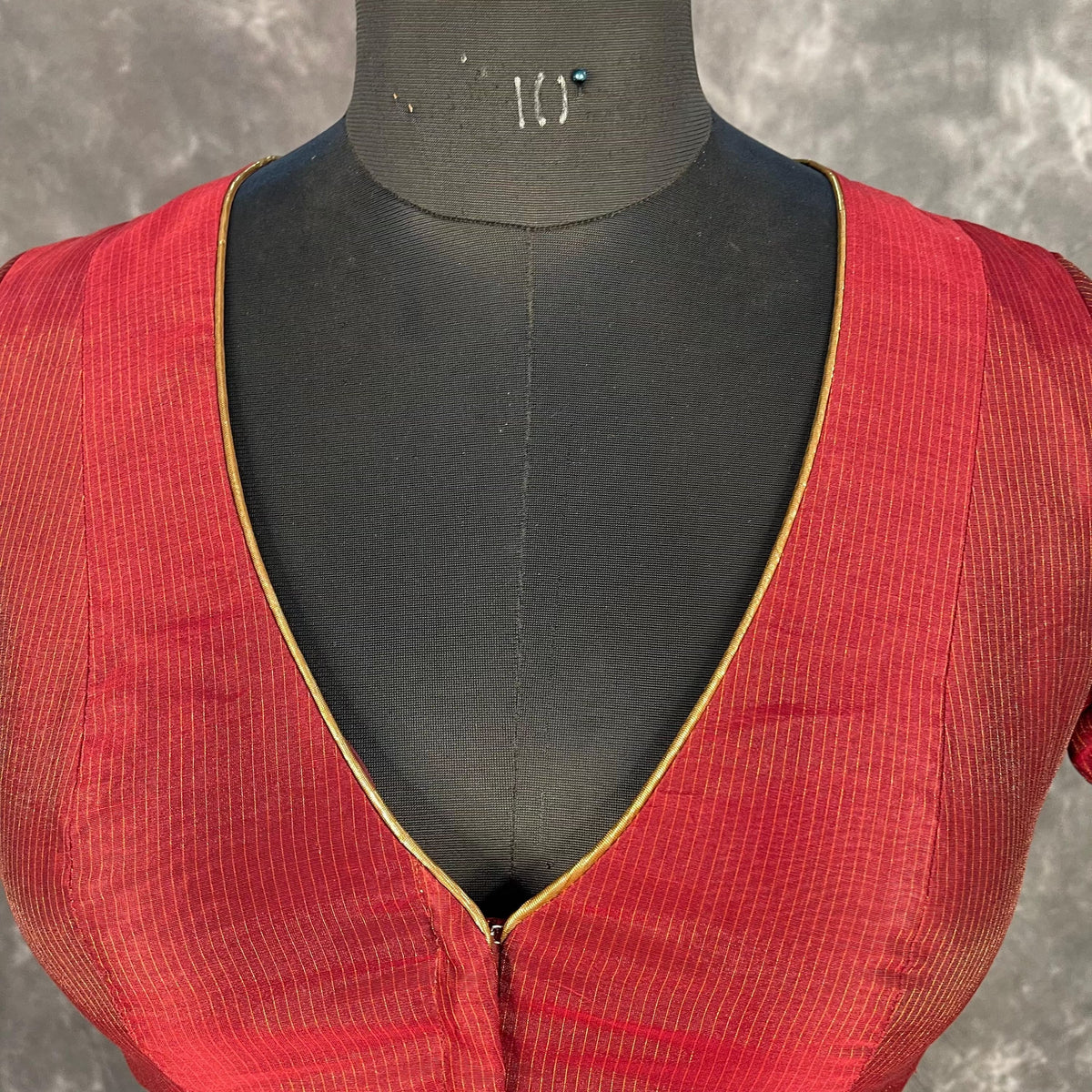 Ehsaas Maroon Coloured Silk Ready to Wear Blouse - kapda Tailor | Grocsy