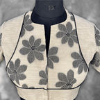 Baadal Ki Chaoon Beige Coloured Cota Cotton/Jute Cotton Ready to Wear Blouse - kapda Tailor | Grocsy