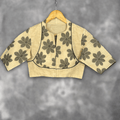 Baadal Ki Chaoon Beige Coloured Cota Cotton/Jute Cotton Ready to Wear Blouse - kapda Tailor | Grocsy