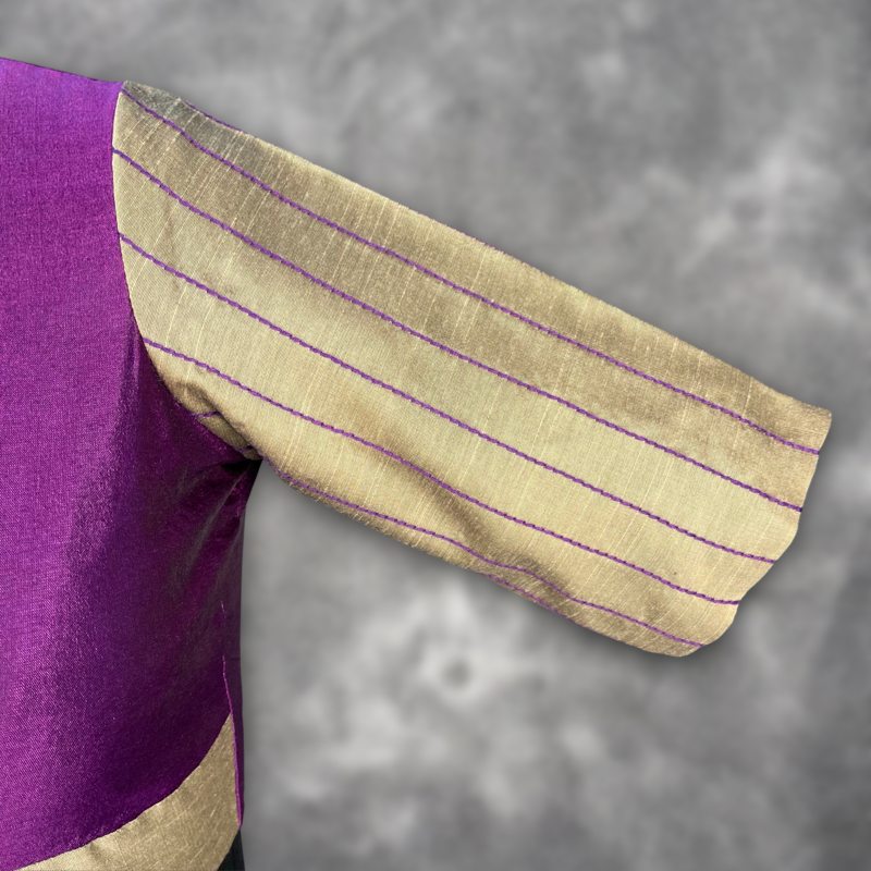 Lavender Love Lavender Coloured Silk & Chanderi Ready to Wear Blouse - kapda Tailor | Grocsy