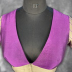 Lavender Love Lavender Coloured Silk & Chanderi Ready to Wear Blouse - kapda Tailor | Grocsy