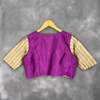 Lavender Love Lavender Coloured Silk & Chanderi Ready to Wear Blouse - kapda Tailor | Grocsy