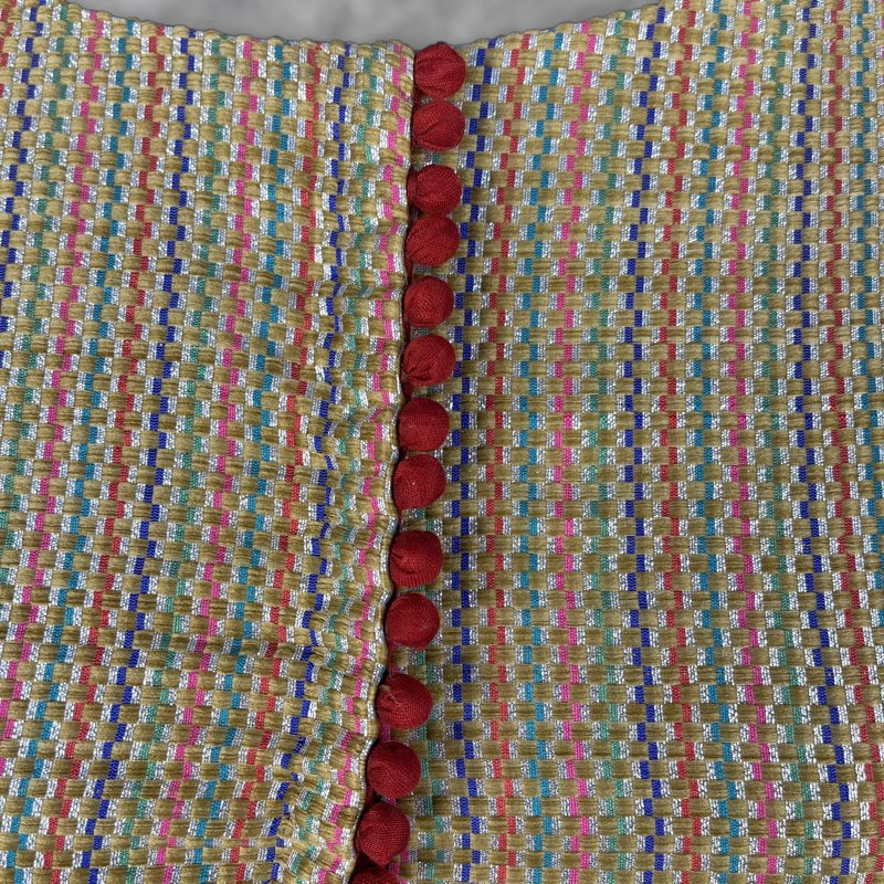 Tradition Reloded Red/Gold Coloured Chanderi Silk / Brocket Ready to Wear Blouse - kapda Tailor | Grocsy