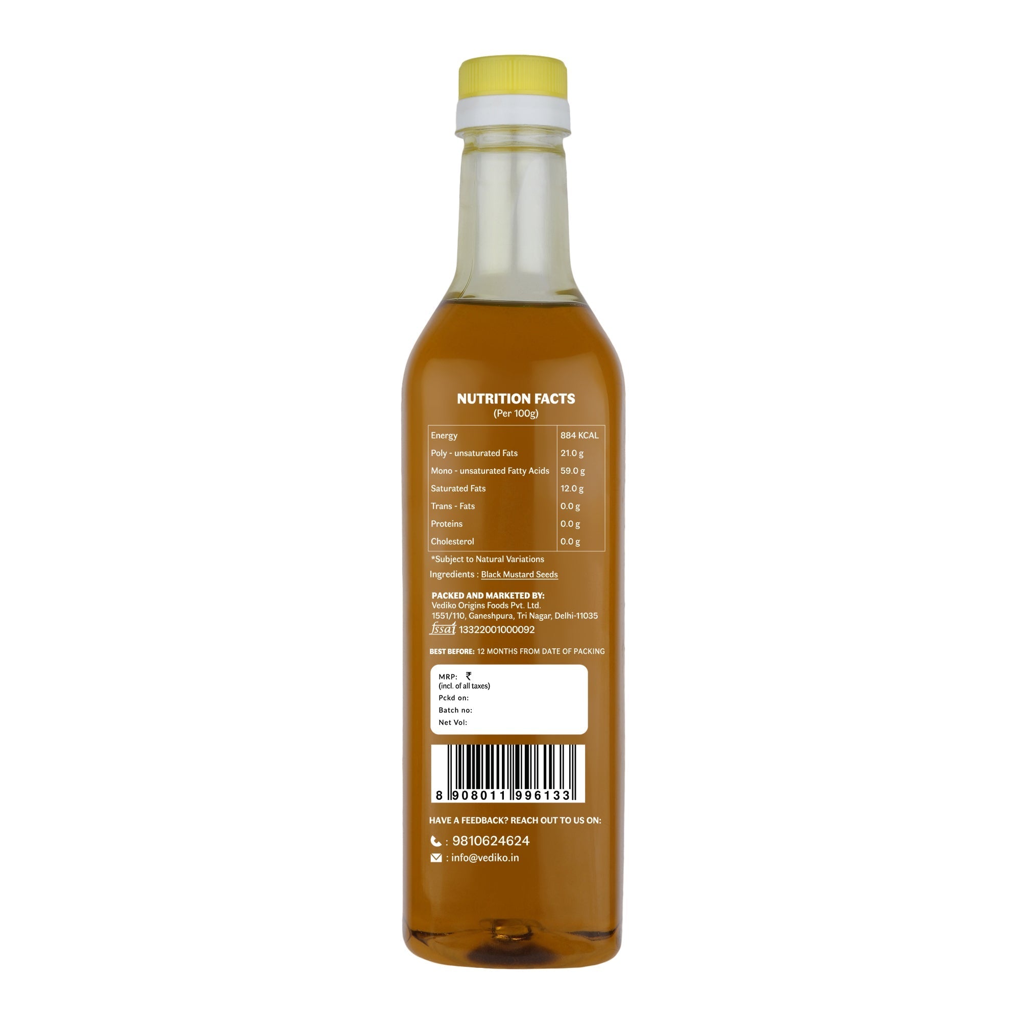 Vediko Origins Black Mustard Oil | Grocsy