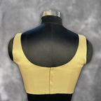 Swarn Vastra Gold Coloured Brocket Ready to Wear Blouse - kapda Tailor | Grocsy